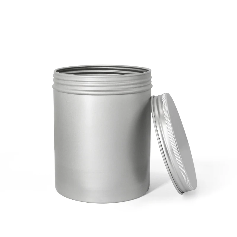 750ml Factory Price Tea Tin Metal Tin Container Screw Lid Metal Canisters Aluminum Cans Tea Canisters with Sealed Screw Lid