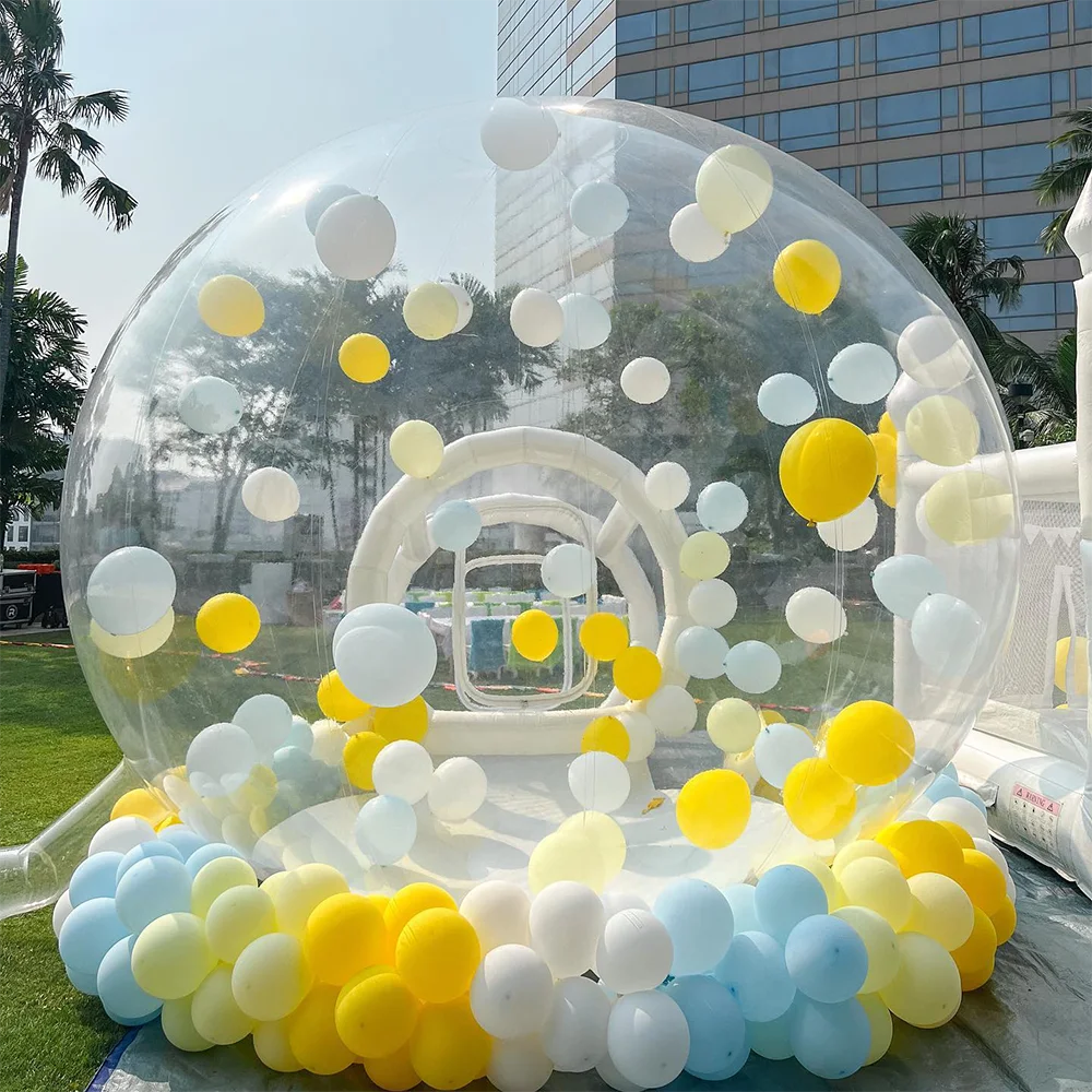 custom Kids Party Balloons House Giant Clear Inflatable Crystal Igloo Dome Tent Transparent Inflatable Bubble Balloons House