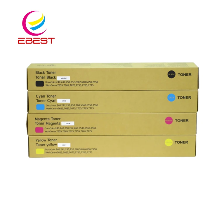 EBEST Hot Sale Compatible for Xeroxs V80 Toner Versant 80 180 DocuColor 240 250 252 260 5540 6550 7550 Color Toner Cartridge