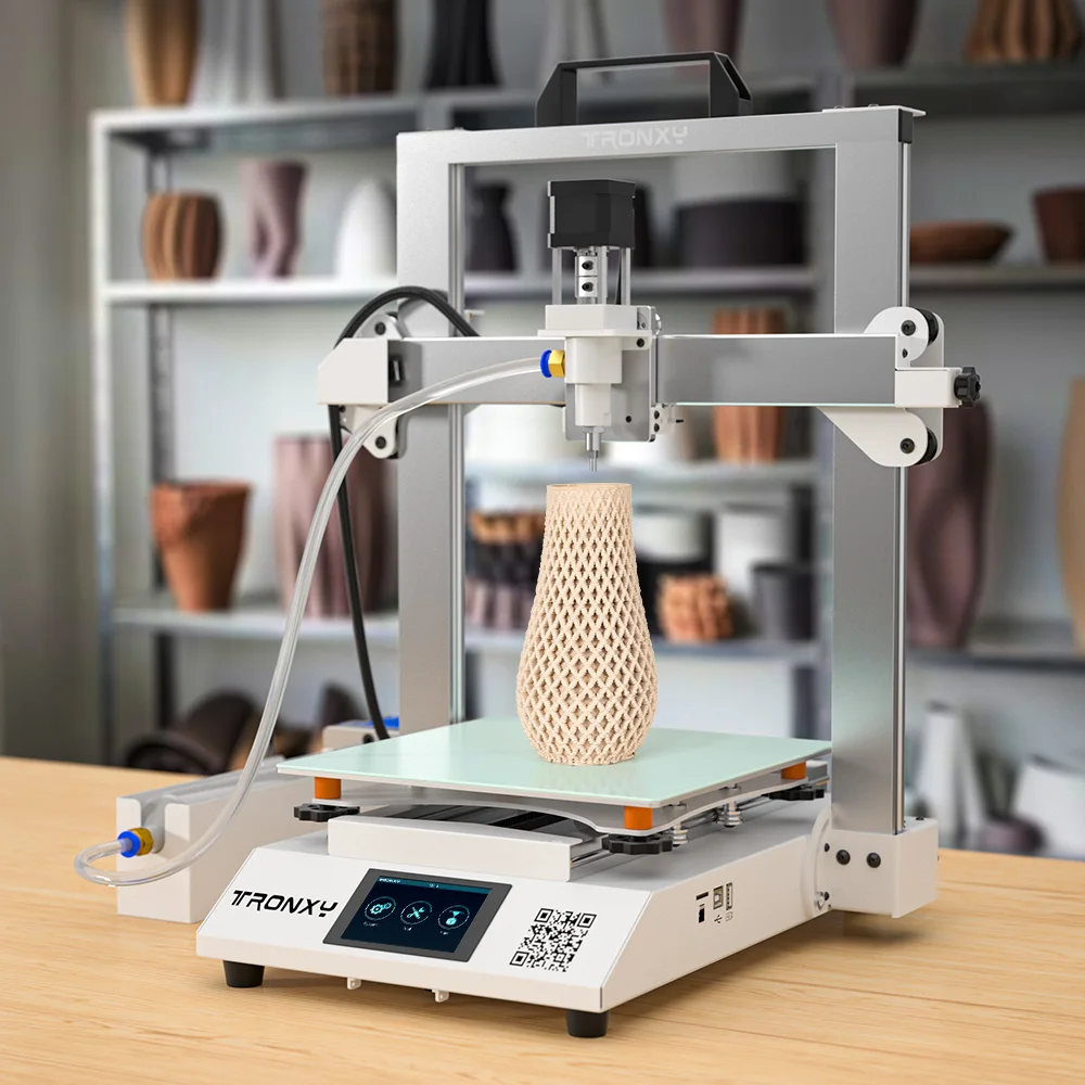 MOORE 2 PRO High speed pottery 3d printing machine 255*255*260 mm folder design automatic ceramic clay 3d printer