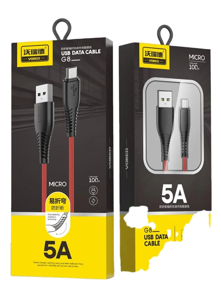 
28AWG Nylon Braided data cable usb cable type c charging cable charge Sync Data transfer 1M 