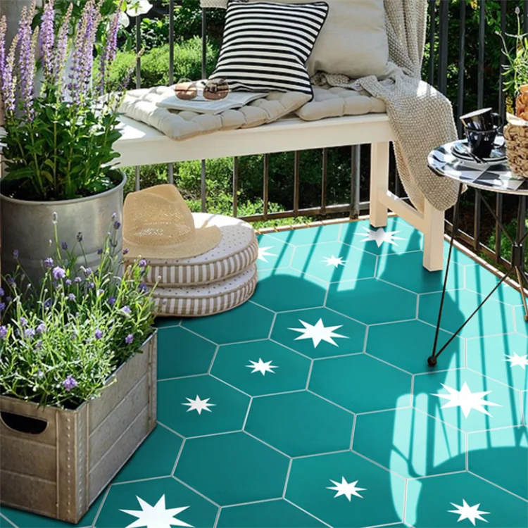 Customized Bathroom Flooring Tiles, Art Flower Porcelain Tiles Manufacturer of China