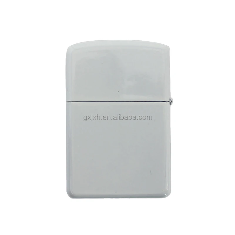 Promotional customized made refillable lighter blank sublimation metal lighter with case for business gift