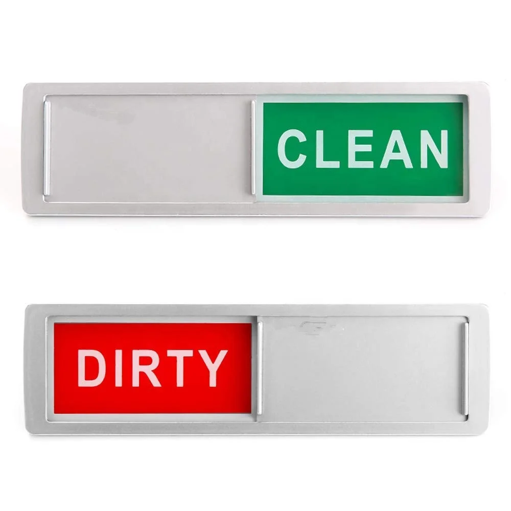 
Clean Dirty Magnet for Dishwasher Super Strong Magnet Version clean dirty dishwasher magnet Silver Indicator Sign 