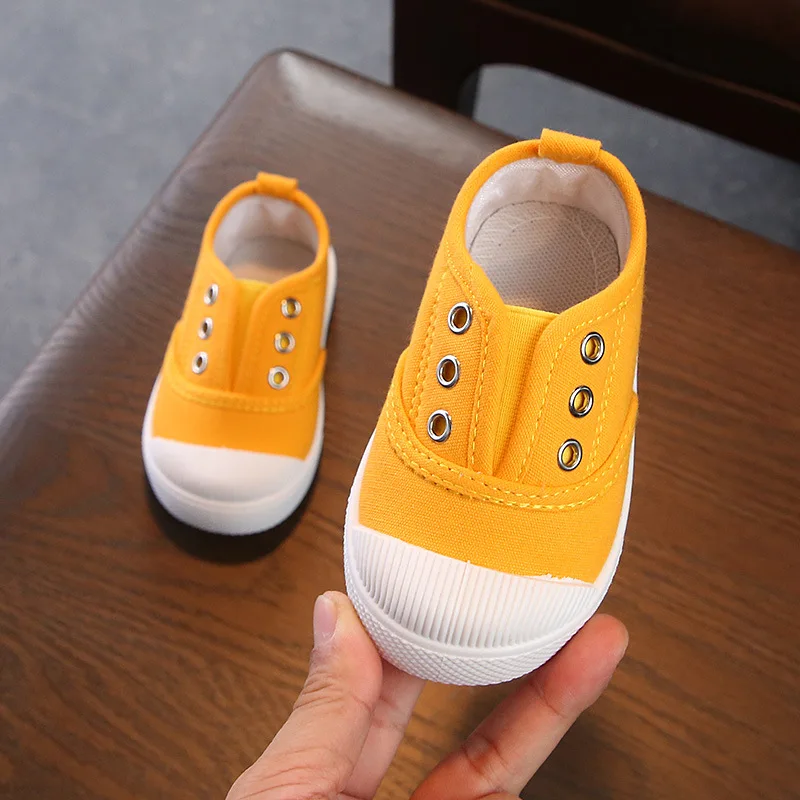 Toddler Girl Sneakers Boy Shoes Kids Canvas Shoes Casual Lace Up Classic Flats Children Shoes for Student