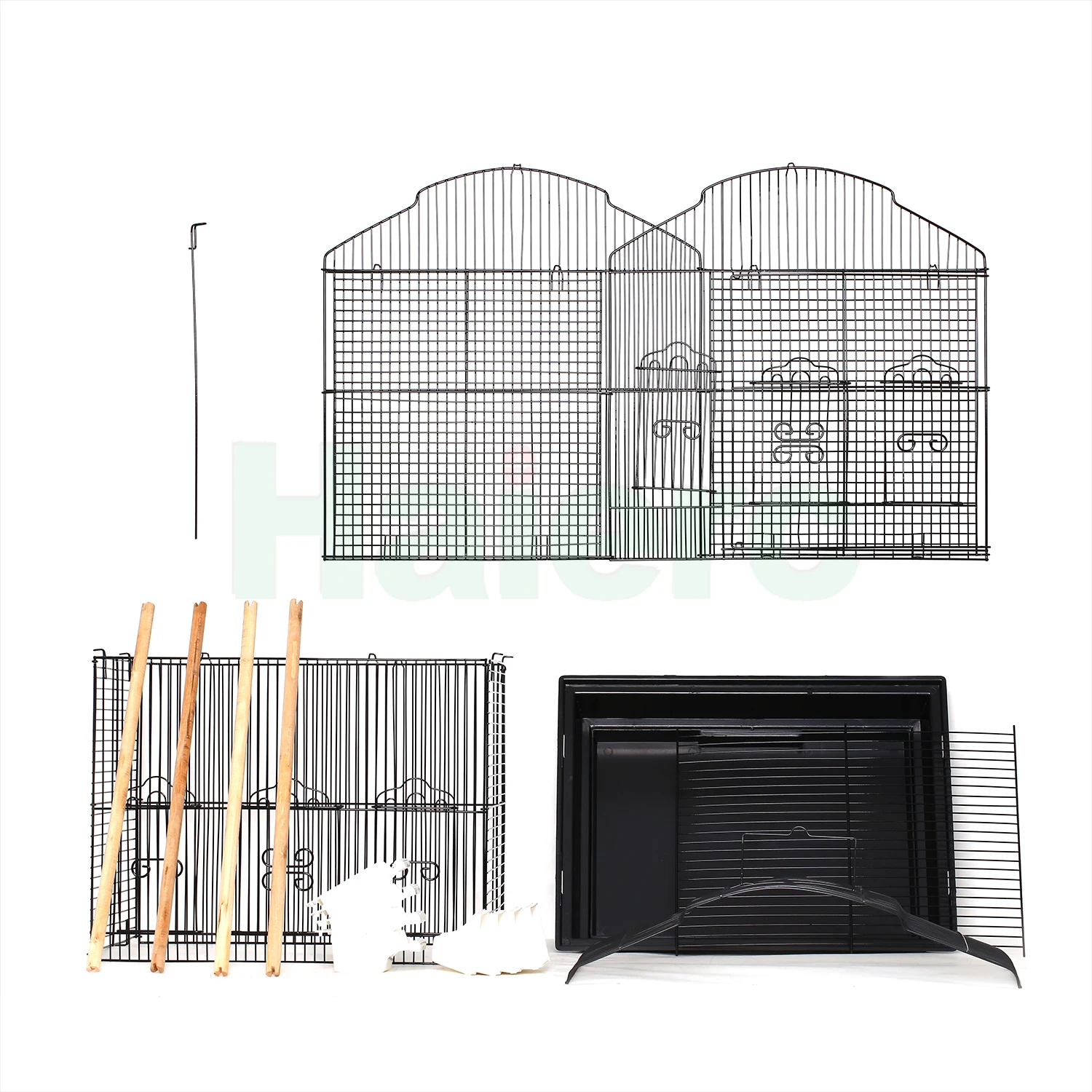 Haierc Wholesale Stainless Steel Metal Parakeet Parrot Bird Cage and Bird Breeding Cages with Handle