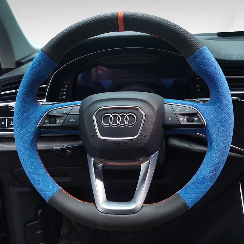 Крышка руля в алькантаре для Audi A4 (B9) Avant Allroad Q3 Q5 SQ5 Q7 SQ7 Q8 SQ8 2005 2006 2007 2008-2019