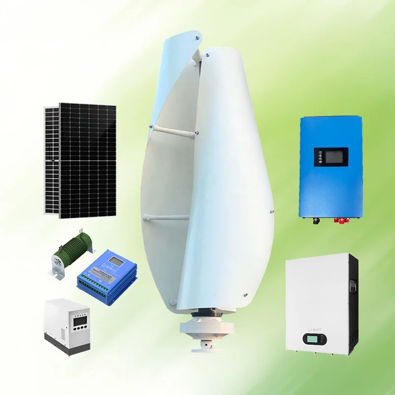 China Factory 1kw 2kw 3kw 4kw 5kw Vertical Axis Wind Turbine Generator Windmill With Mppt Controller For Home