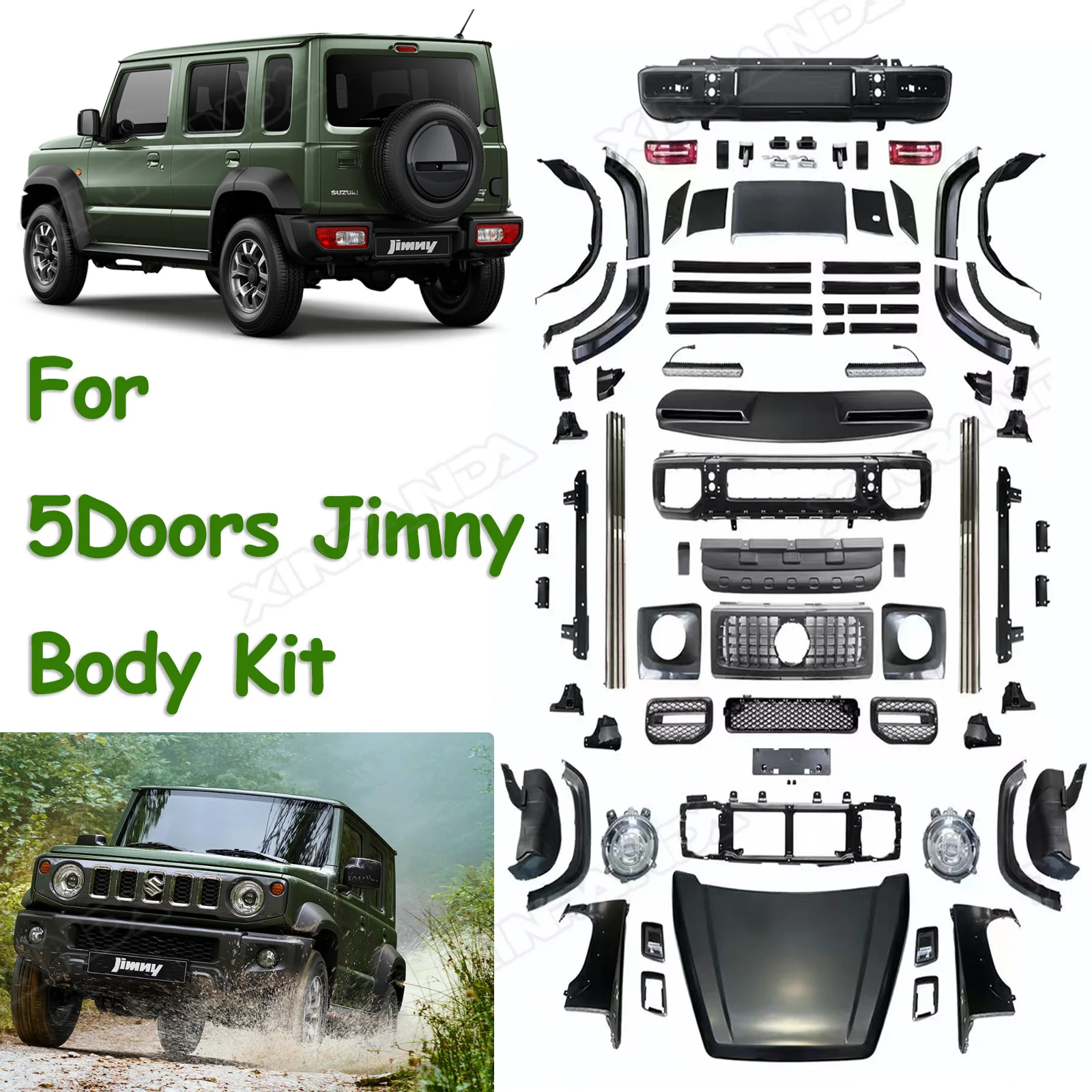 Jimny New Product Full Set Jimny Amg Style Body Kit For 5 Doors 2024 2025 Jc74W
