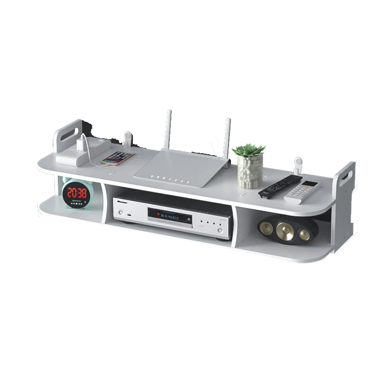 Wireless Wifi Router STB Storage Organizer Container Boxes Set Top Boxes Wall Mounting Support Rack Shelf Bracket