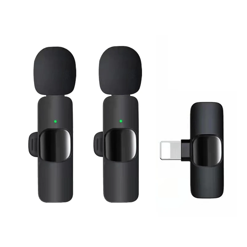 K8 wireless Lapel microphone professional podcast equipment Lavalier mic  k8 Wireless microphone for iphone Android mobile phone