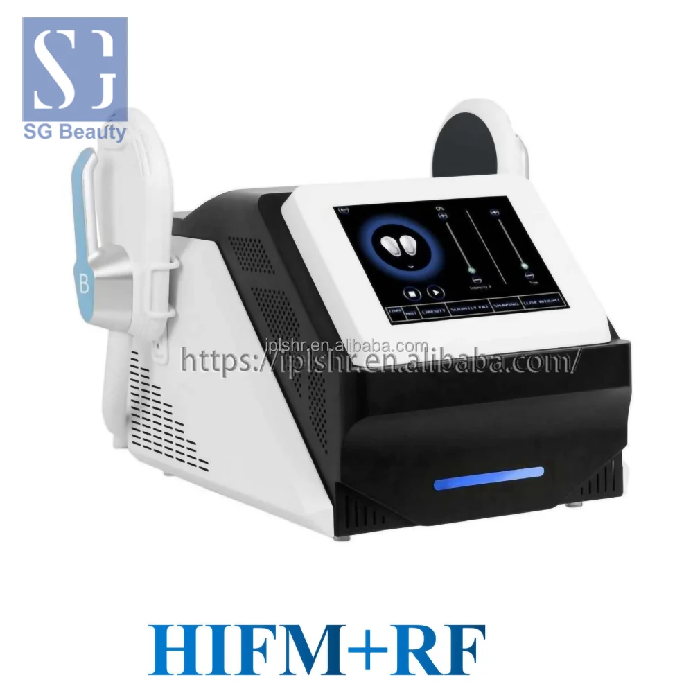 EMS RF 2 in 1 machine portable slimming machine devices Beauty muscle instrument with 2 hand pieces 4 handled 10.4-inch screen