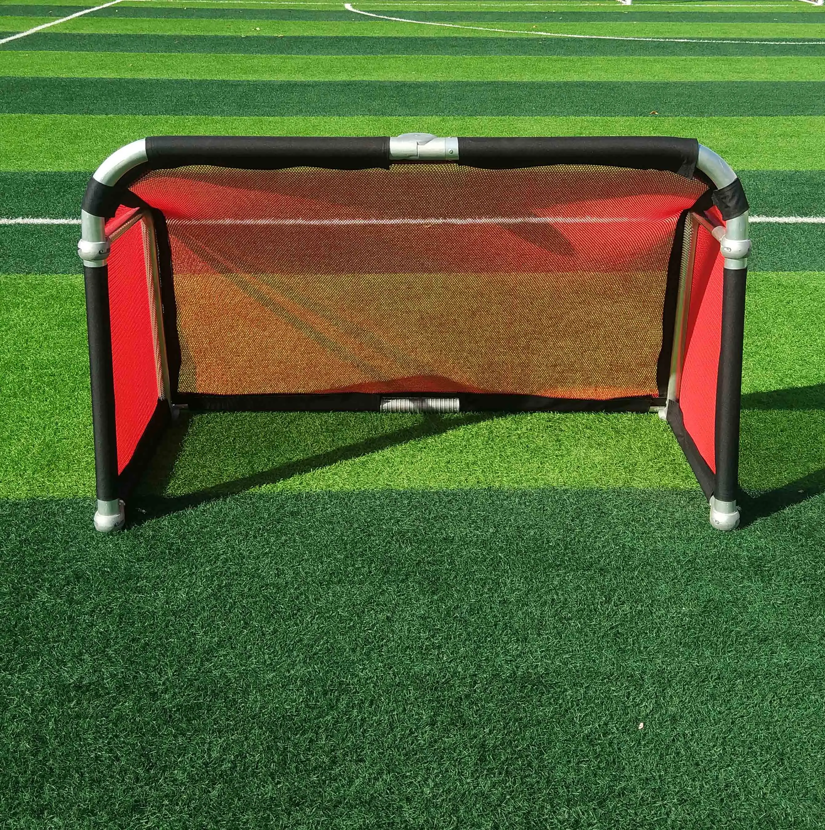 ASTEK Portable Aluminium Folding Mini Soccer Goal colorful nets colorful fabric