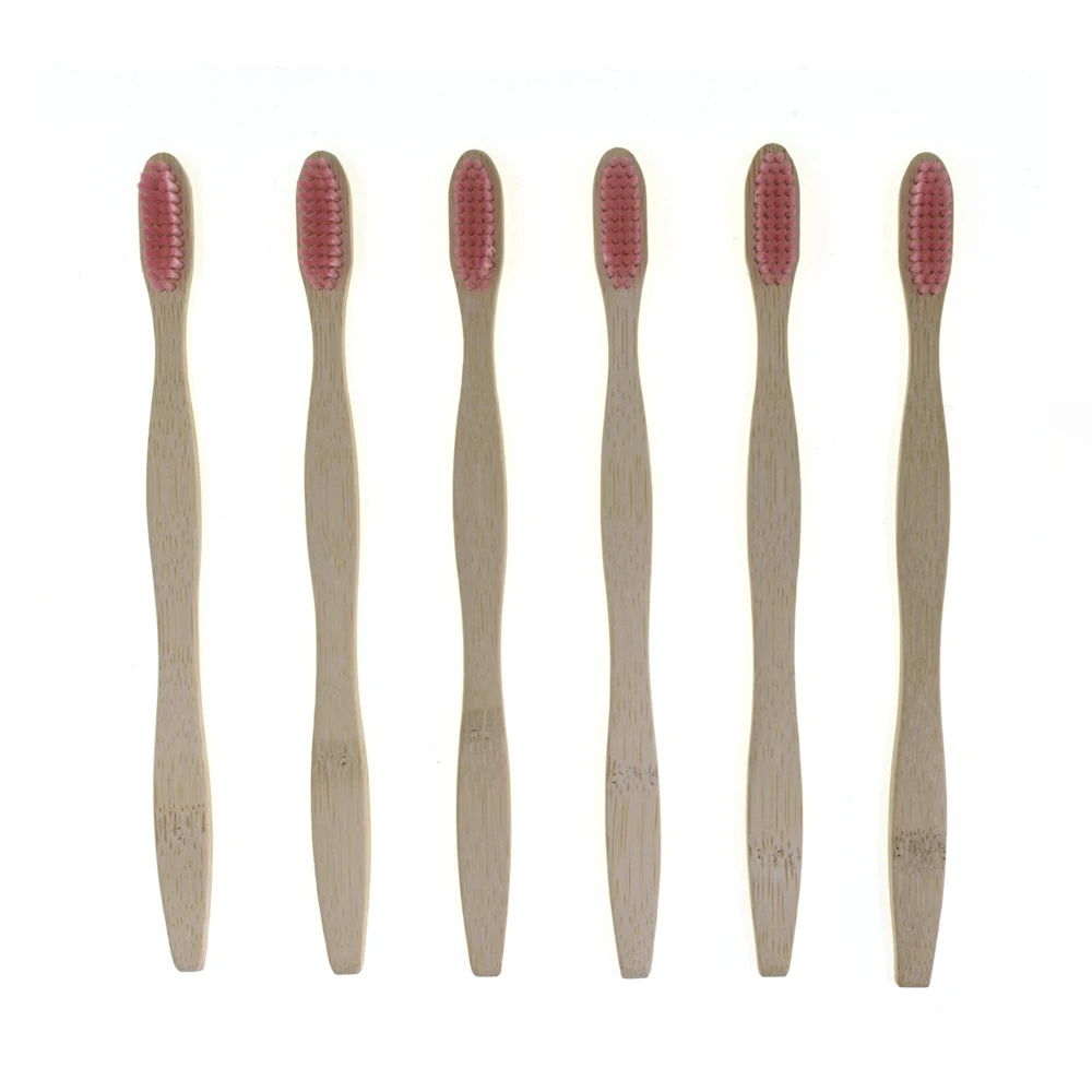 Eco friendly colorful bamboo toothbrush with environmental protection water paint