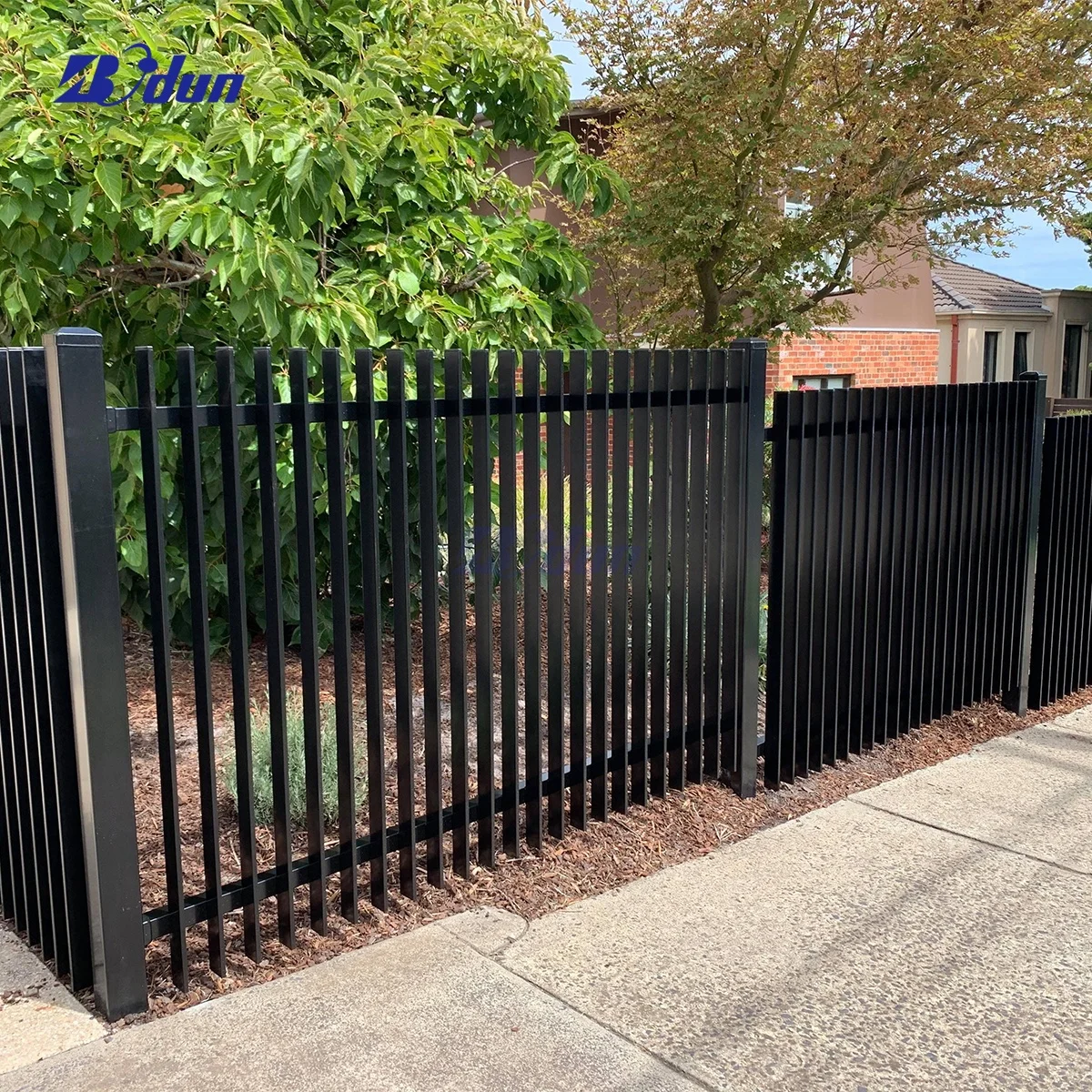 Bodun high quality decorative DIY Aluminum Garden slat blade security Fence post Vertical Batten Fence Gate