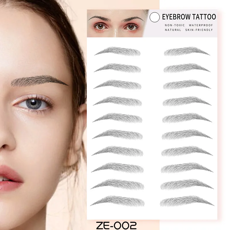 Wholesale Eyebrow Stickers Long Lasting Natural Waterproof Waterproof Eyebrow Tattoos Stickers