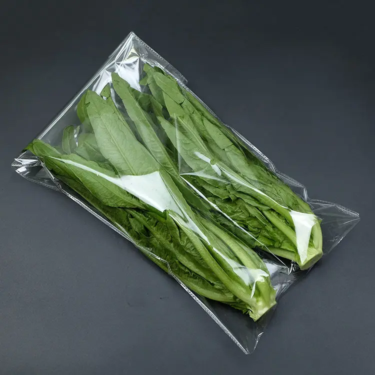 Supermarket vegetable packaging bag vegetable fresh-keeping bag transparent OPP self-adhesive bag with hole