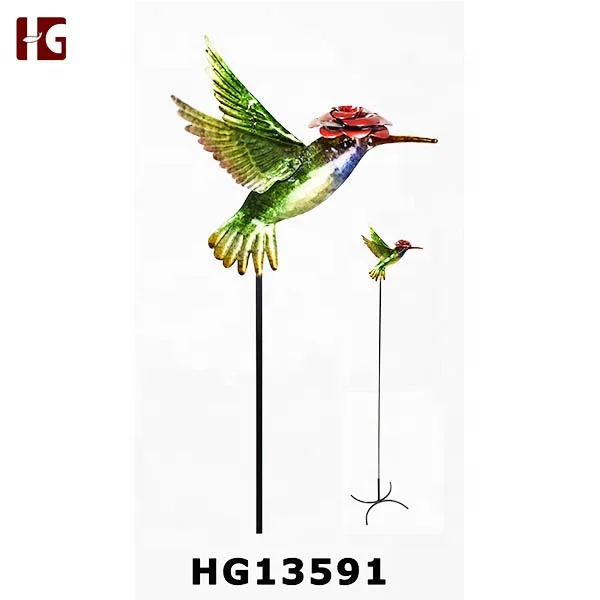 Металлическая железная Колибри садовая стойка садовый декор