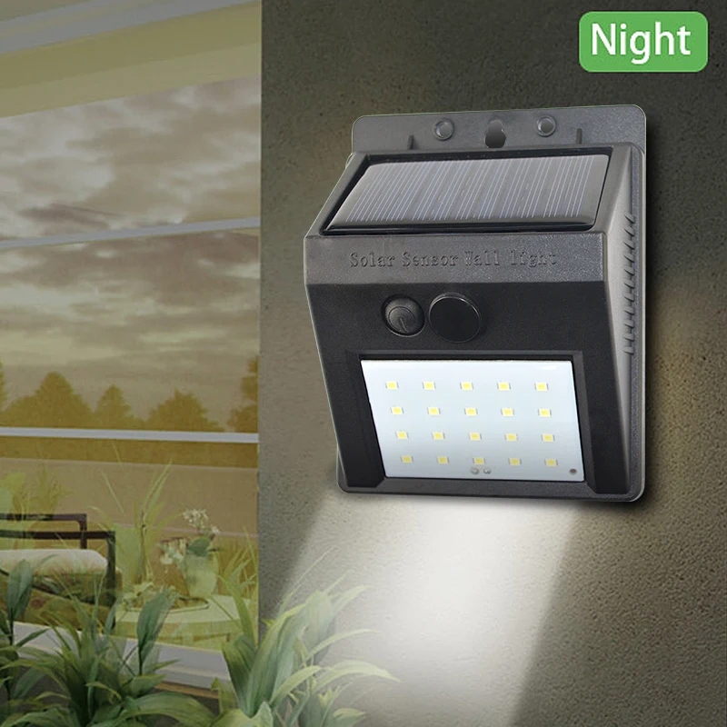 outdoor motion sensor led fence garden parking solares wall lamp security lantern emergency sola solar emergency light