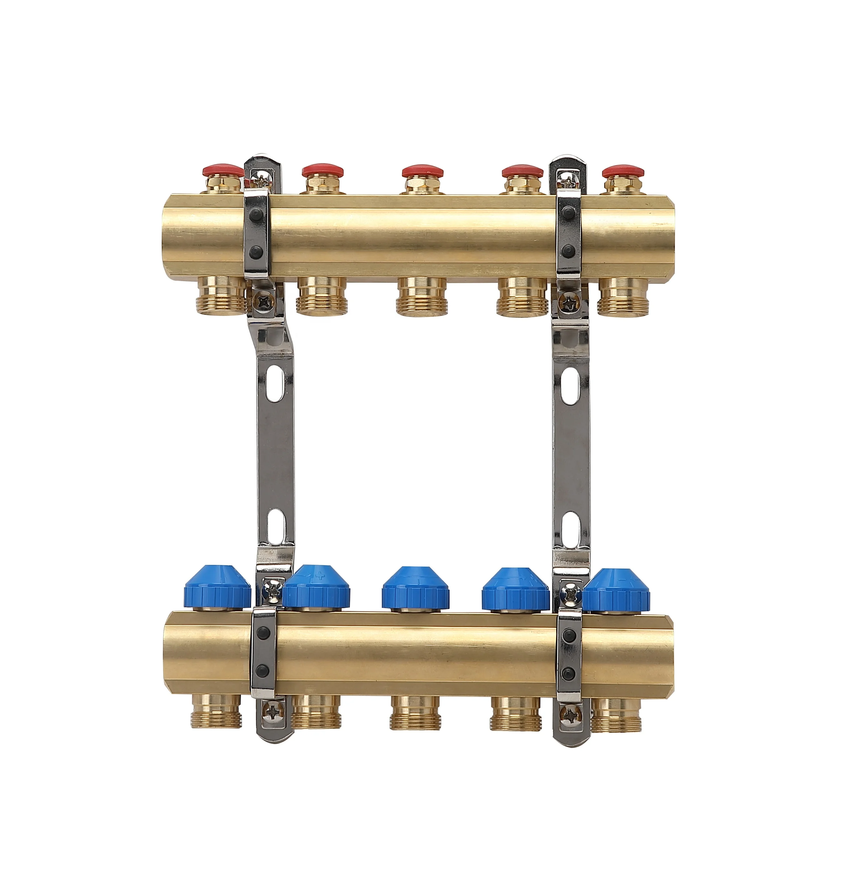 Floor heating system brass and stainless steel radiant water manifold
