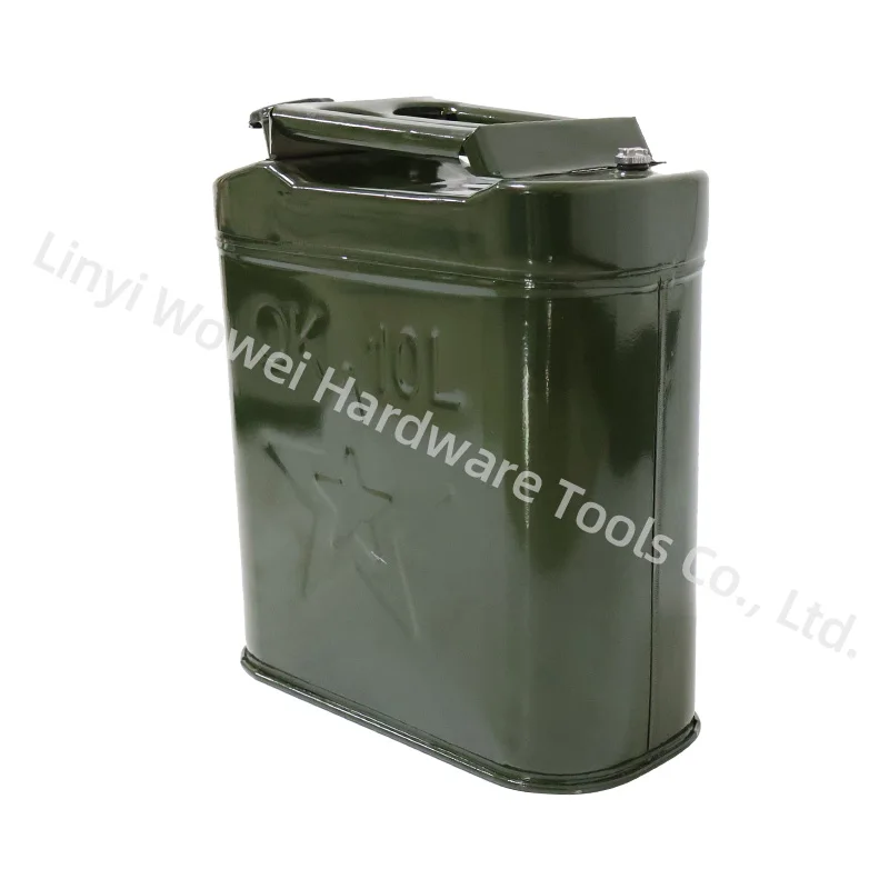 20L Metal  Diesel Fuel Petrol Water Steel Journey Can Utility Jug + Flexible Spout
