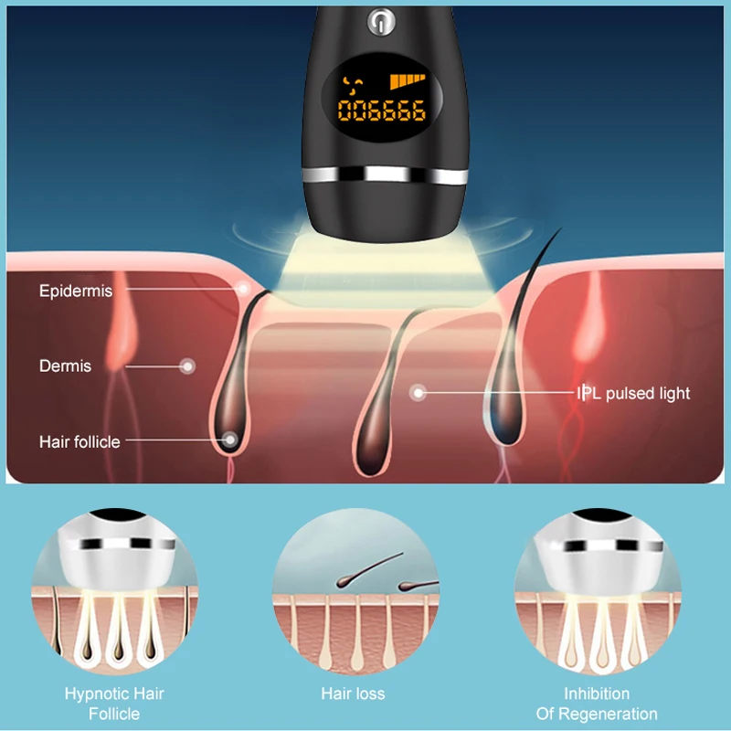 IPL эпилятор Перманентный лазер для удаления волос ЖК-дисплей 999999 импульсов депилятор a лазер бикини депилятор