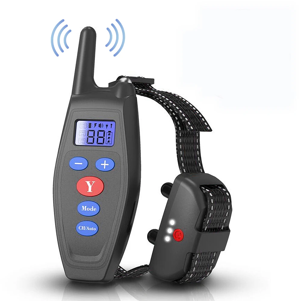 2 in 1 Dog training collar anti bark 800m Remote Control Electric Shock Vibration Waterproof training dog collar