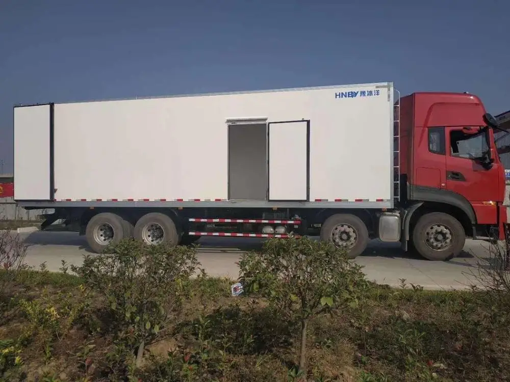 FRP Foton 4*2 Refrigerated Freezer Mini Refrigerator Van Box Truck for Meat transportation