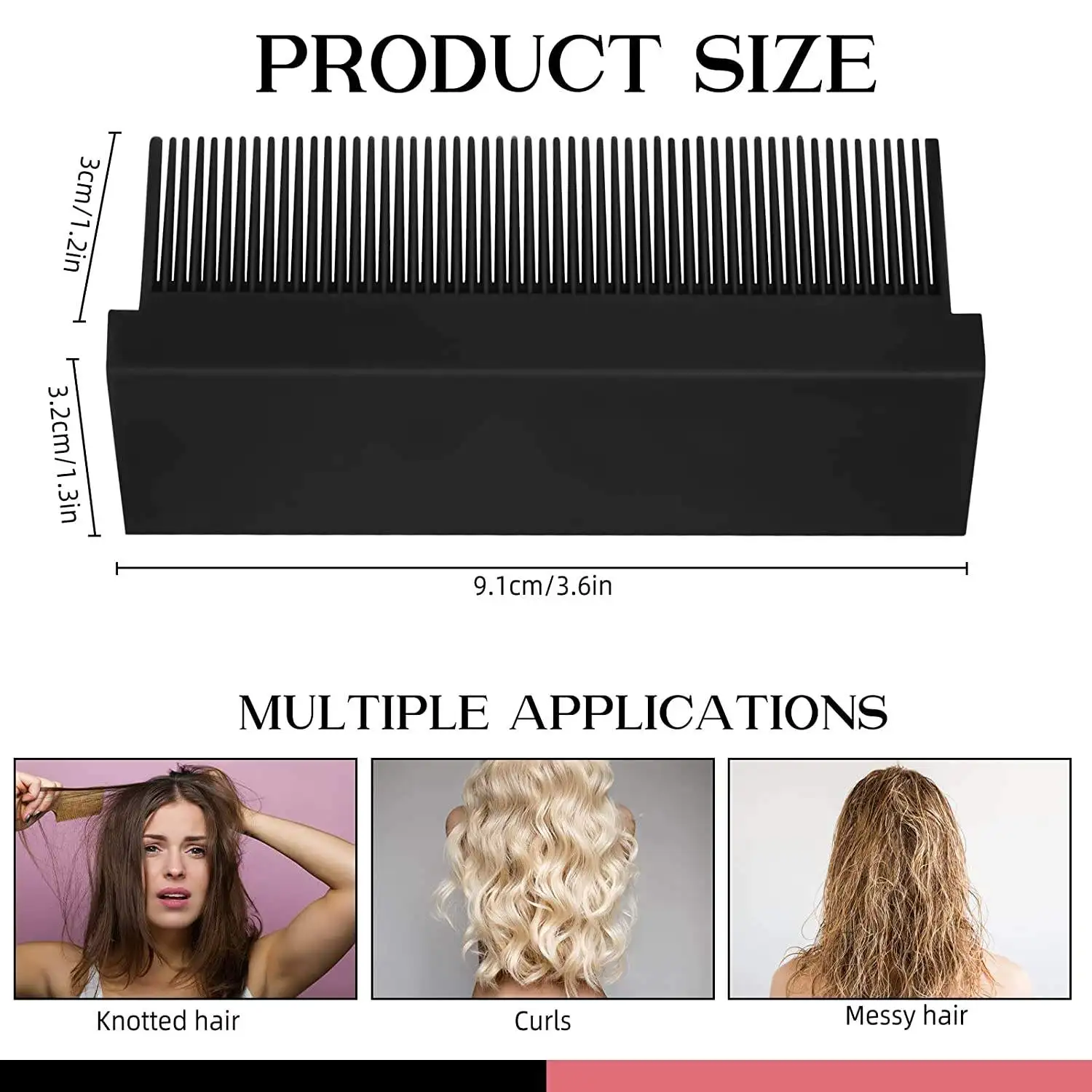Flatiron Comb Attachment Heat Comb Hair Straightener Removable Carbon Fiber Plastic Nimble Comb For Hair Straightener
