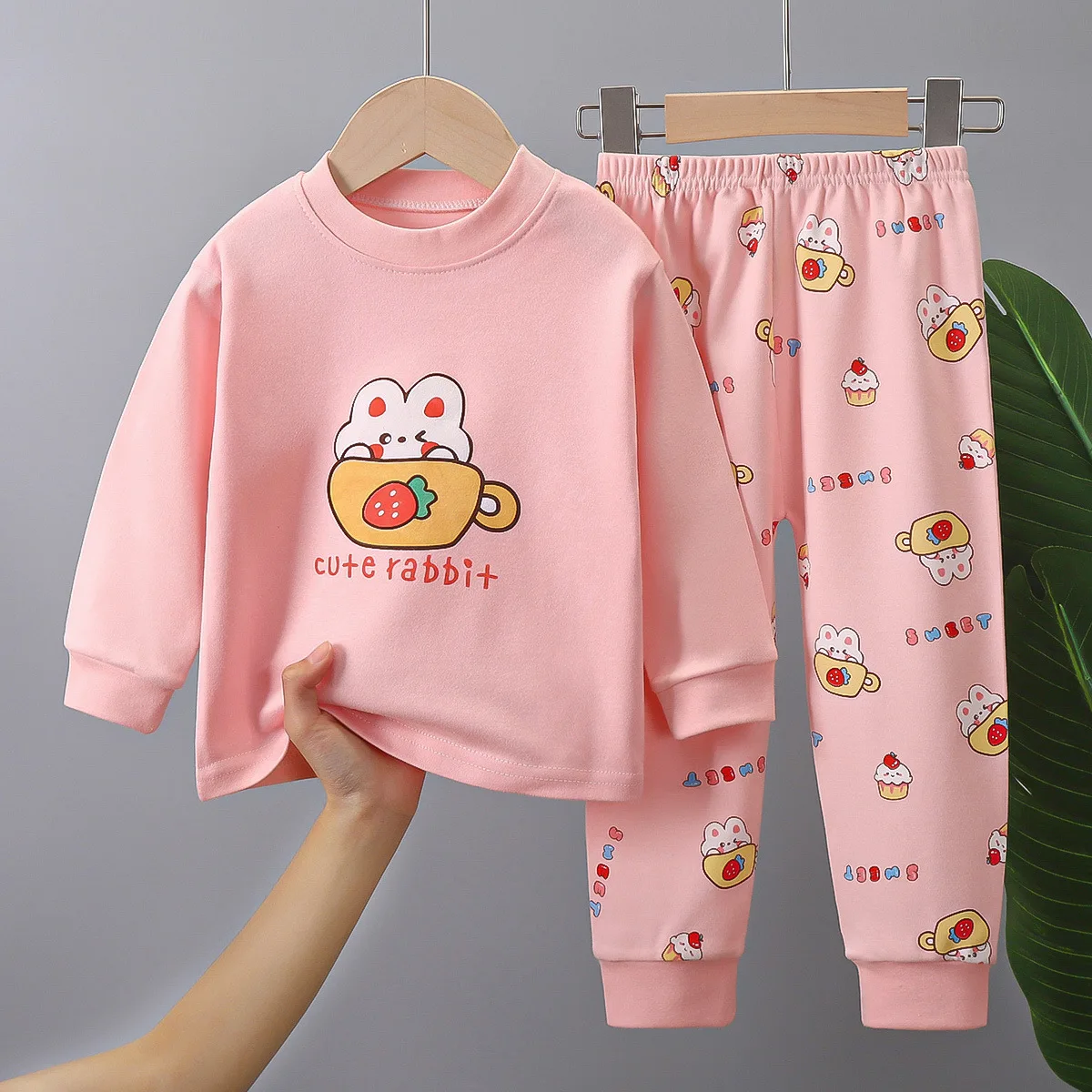 Baby Kids Pajamas Sets Cotton Boys Sleepwear Suit Autumn Girls Long Sleeve Tops+Pants Children Clothing