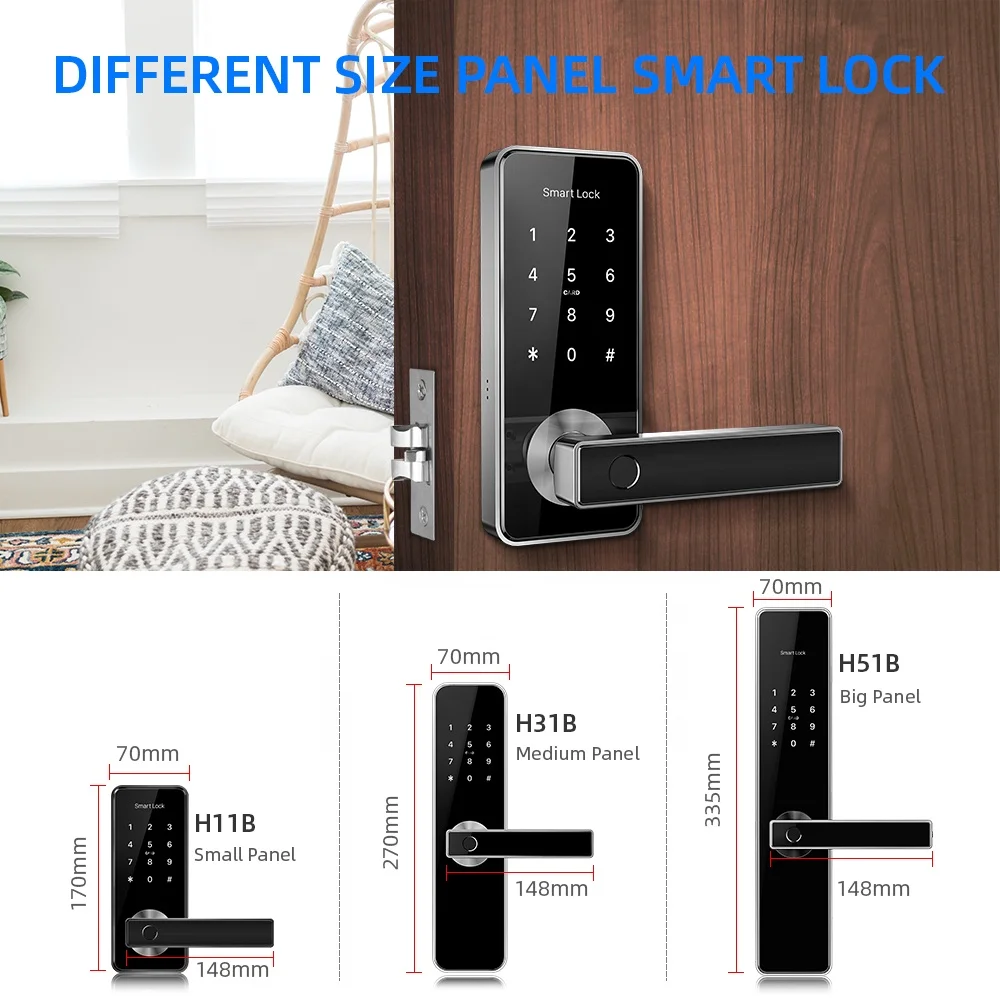 Безопасность Smart WiFi цифровой Сейф сенсорный экран отпечаток пальца защелка дверная ручка замок для жилых