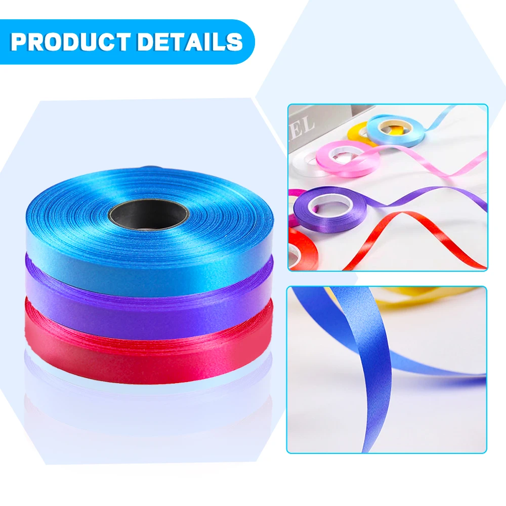 Wholesale High Quality Curling Ribbon 10m Multicolor Rose Gold PP Ribbon Party Decoration