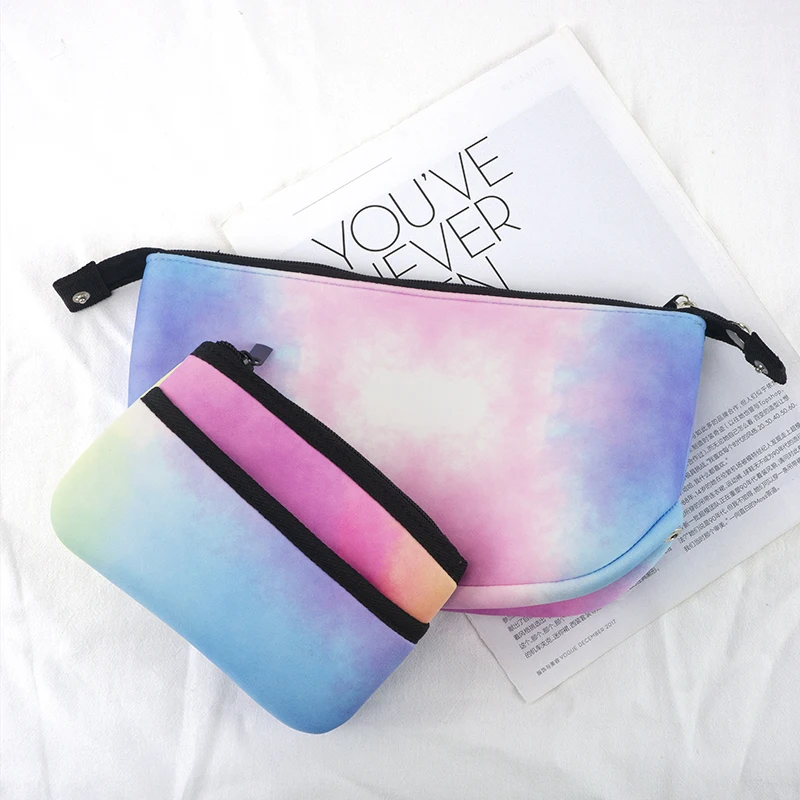 Coin Purses Monederos Card Wallet Bag Key Mini Purse Convient Coin Pouch Zipper Pintting Neoprene Key Purse for Women