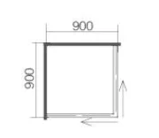 Foshan Factory Direct Sale Aluminium Alloy Frame Square Sliding  Shower Enclosure