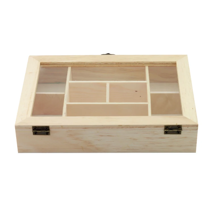  Wooden Box factory customized Custom Natural Wood Environment Paint Teabag For Tea