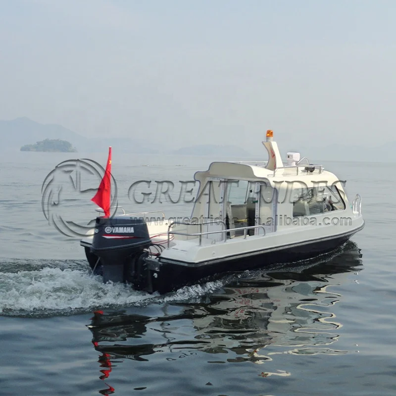 Half Cabin Outboard Engine Speed Boat From China Cheap Price Speed Boat Fiberglass Passengers Boat For Sale