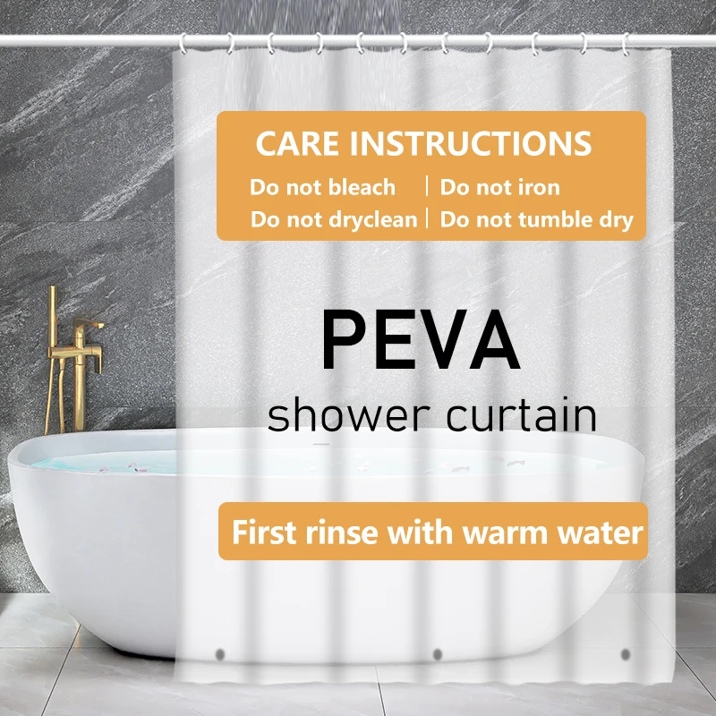 High Quality shower curtain transparent hotel modern bathroom curtain Dingxin Factory Wholesale 180*180cm