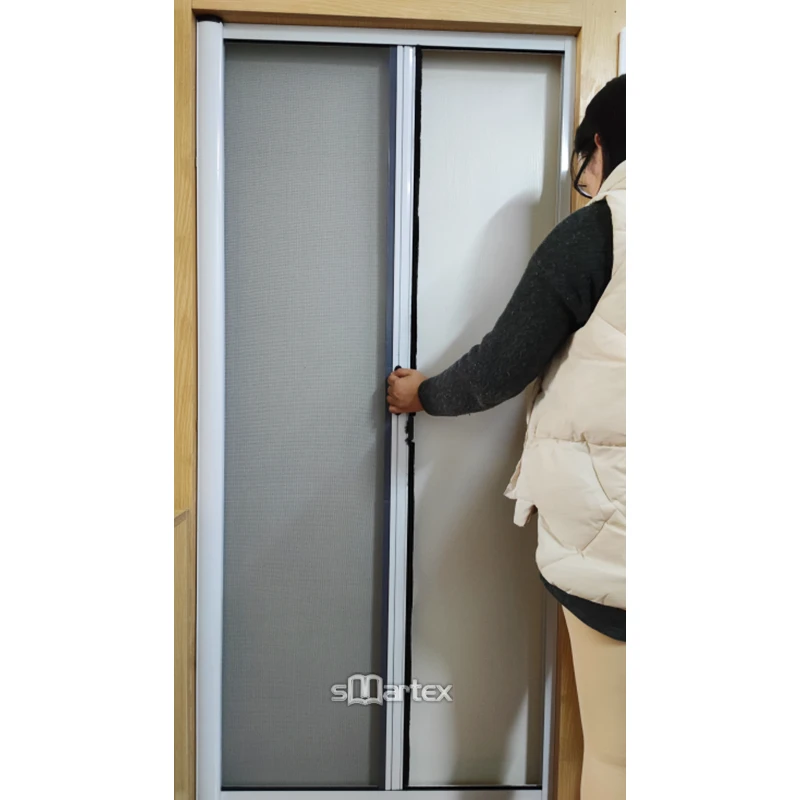 Hot Sale Folding Garage Retractable Screen Doors Anti Mosquito Curtains Accordion Privacy Roller Screen Door