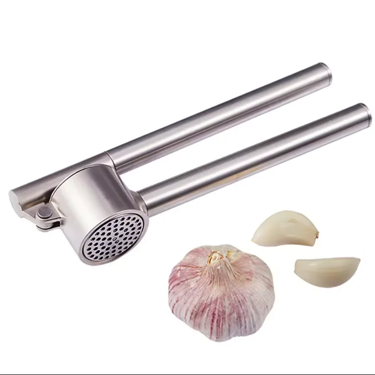 High Effective Premium Garlic Press With Silicone Garlic Peeler & Brush