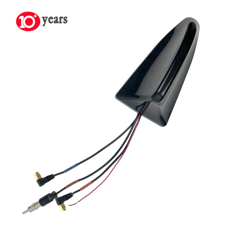 Shark Fin Antenna Car Radio FM/AM Aerials SMA-MALE Right Angle Connector Auto Parts Vehicle Electronics Accessories for Toyota