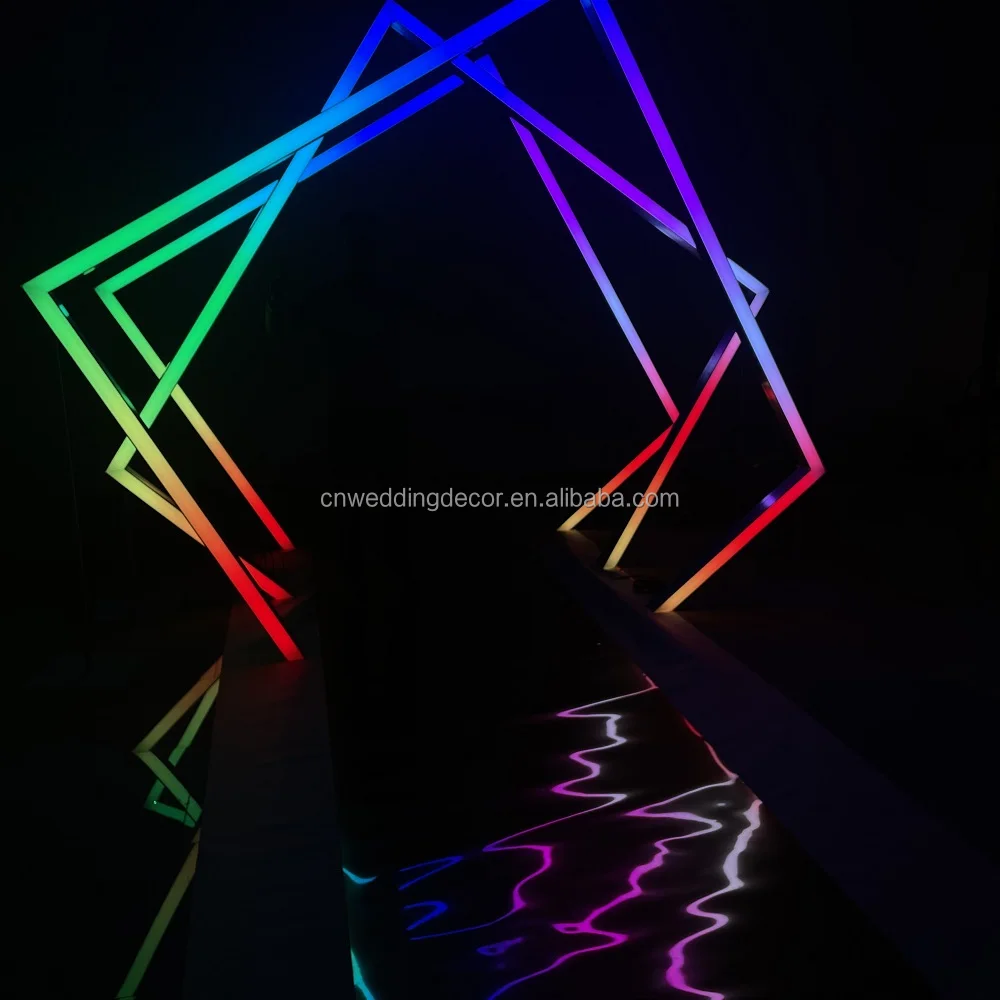 Wedding Reception Entrance Rgb Wedding Welcome Tunnel Walkway Arch Stand Stage Decoration Props Event