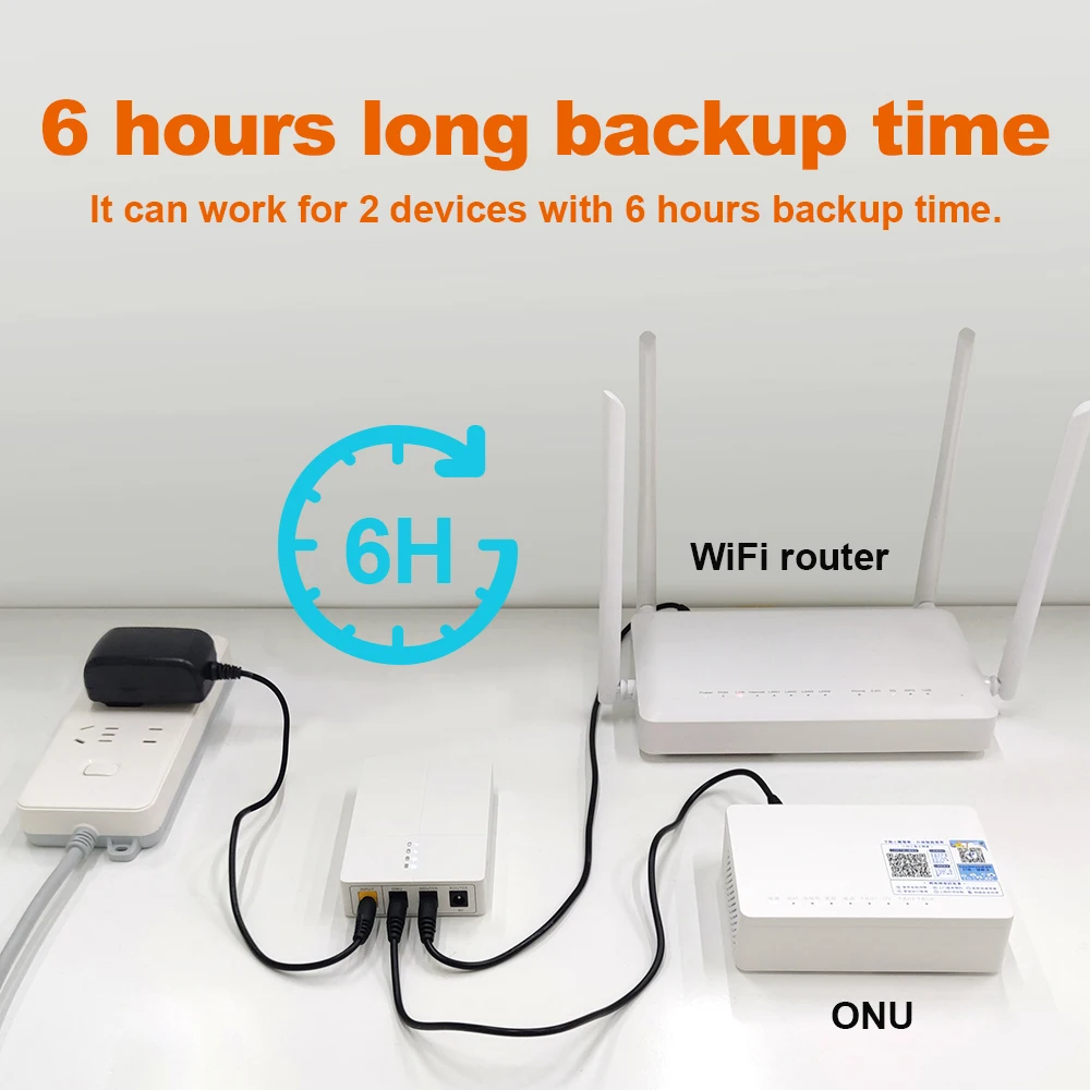 WGP OEM mini ups для роутера onu 9v 12v 2A маршрутизатор с 6-часовым резервным 7800mah DC Mini UPS Wi-Fi маршрутизатора