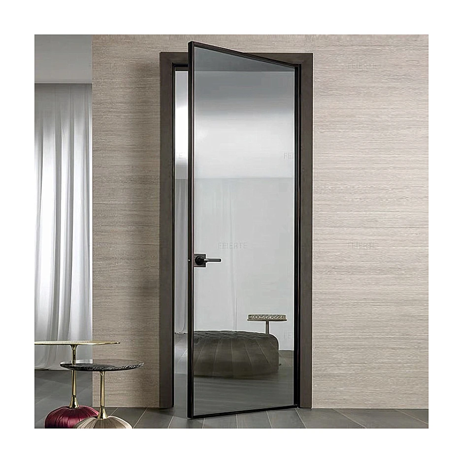 Customize Aluminum bathroom doors swing doors and glass doors