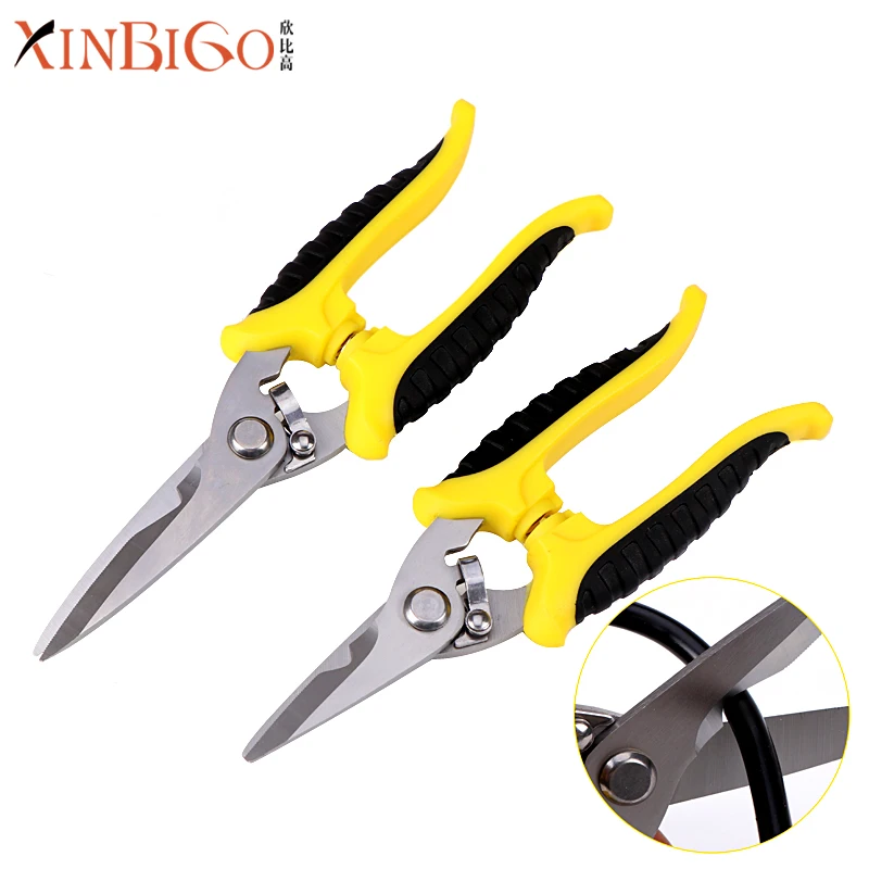 High quality multifunctional metal sheet cutting scissors durable manual electrician scissors