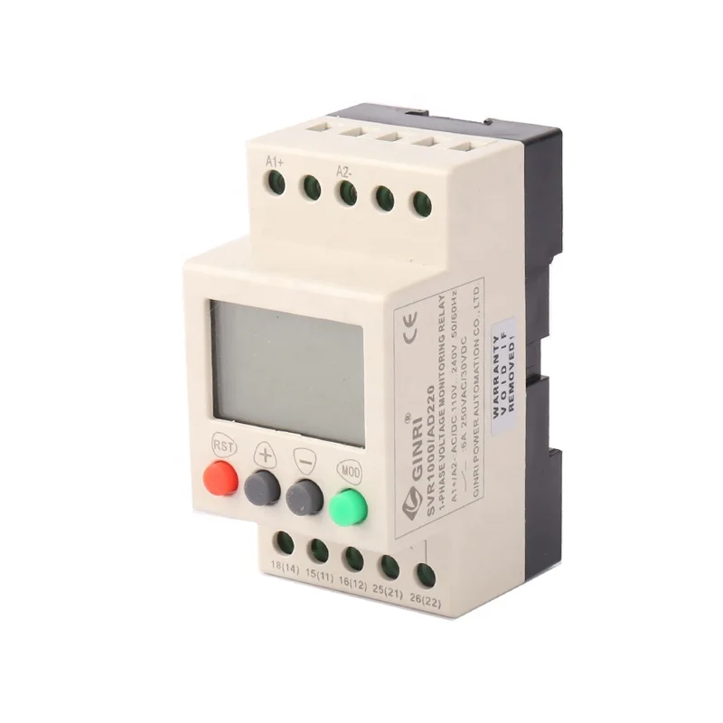 Ginri SVR1000/AD220 display Single phase Voltage monitoring Protective Relay