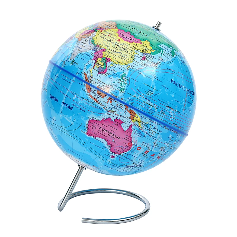 BSCI Factory Diameter 20cm World globe Bracket Metal Antique Modern Decorative Desktop globe