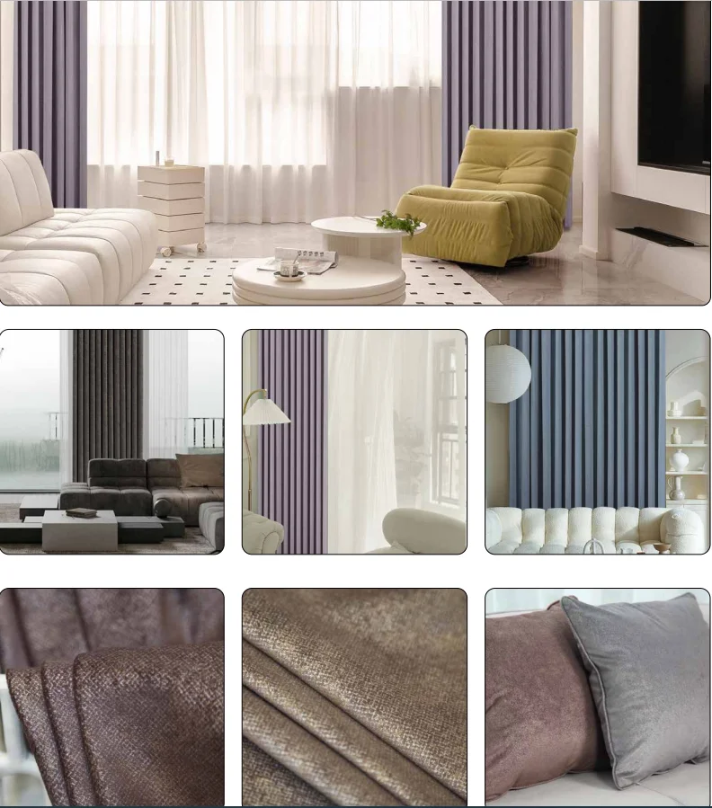 100 % blackout  Sofa Polyester Shading Fabric for Curtains factory