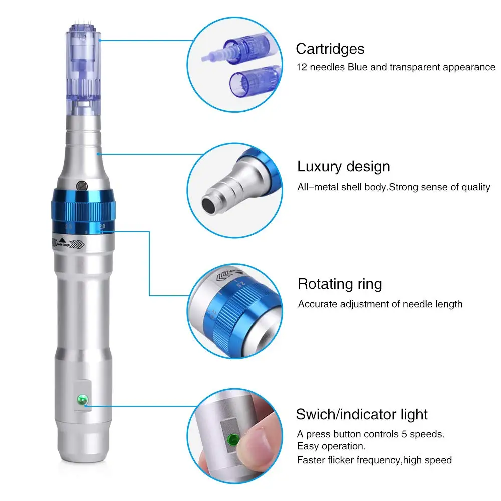 Electric Micro Needle Therapy Professional Dermapen A6 Ultima dr.pen Rechargeable Cartridge Microneedling