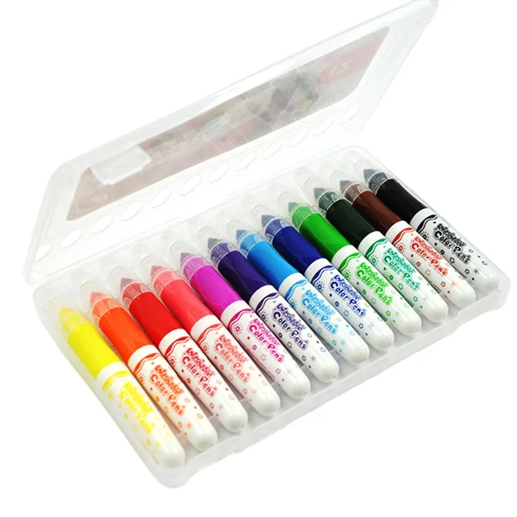 12 видов цветов с личным лейблом в пп пакет коробки больших баночек по моющиеся волшебный маркер для белой доски рисования художественный воды Набор цветных акварельных красок