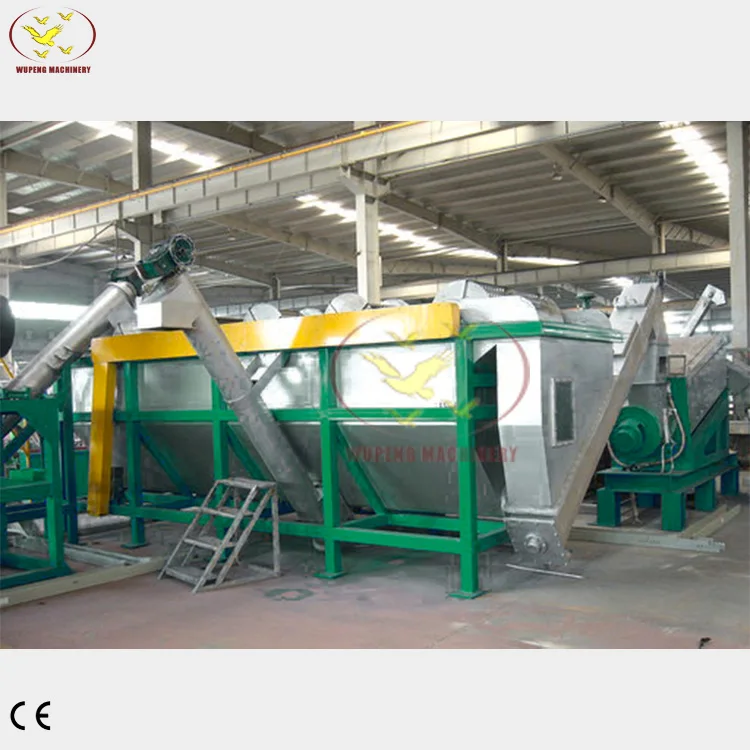 
High capacity crushing washing plastic recycling line 